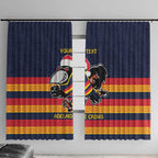 AFL Adelaide Christmas Personalised Window Curtain with Crows Mascot