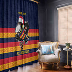 AFL Adelaide Christmas Personalised Window Curtain with Crows Mascot