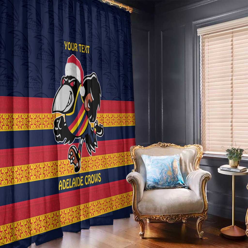 AFL Adelaide Christmas Personalised Window Curtain with Crows Mascot