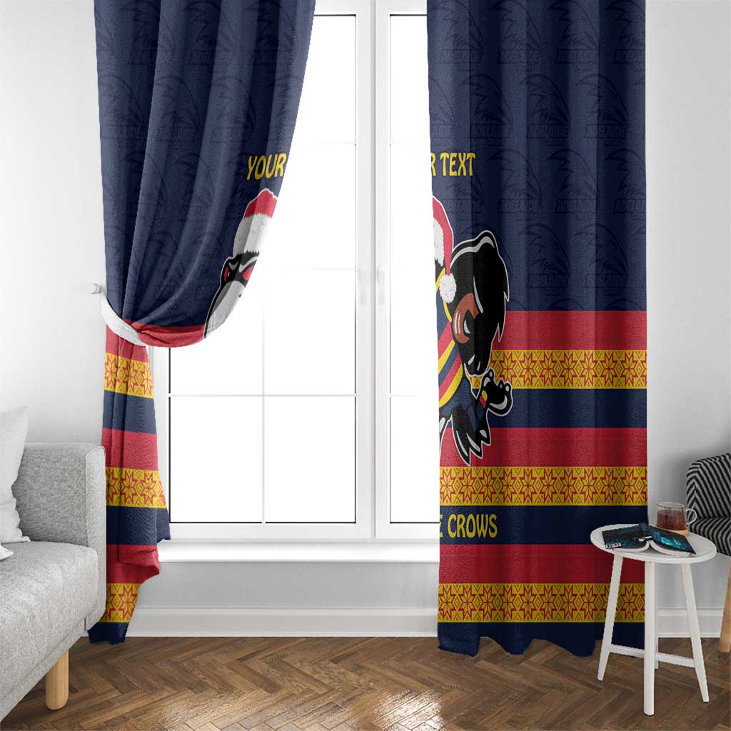 AFL Adelaide Christmas Personalised Window Curtain with Crows Mascot