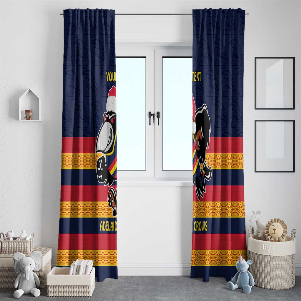 AFL Adelaide Christmas Personalised Window Curtain with Crows Mascot