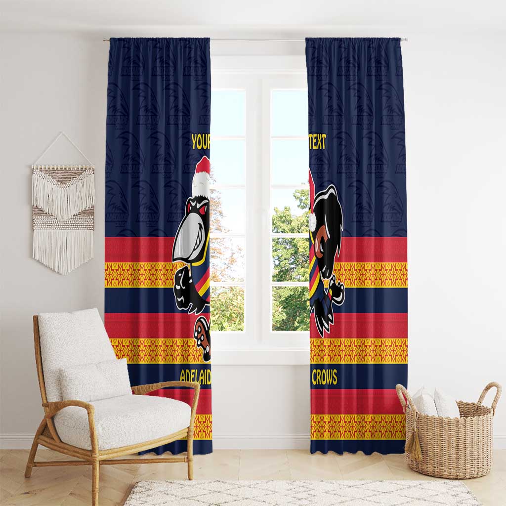 AFL Adelaide Christmas Personalised Window Curtain with Crows Mascot