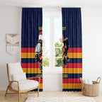 AFL Adelaide Christmas Personalised Window Curtain with Crows Mascot