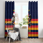 AFL Adelaide Christmas Personalised Window Curtain with Crows Mascot