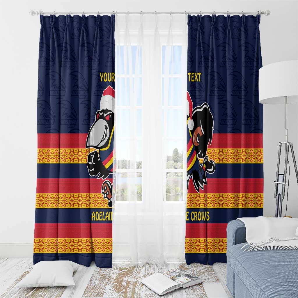 AFL Adelaide Christmas Personalised Window Curtain with Crows Mascot