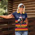 AFL Adelaide Christmas Personalised Women Polo Shirt with Crows Mascot