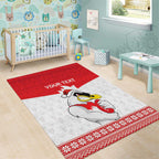 AFL Sydney Christmas Personalised Area Rug with Swans Mascot Simple Style