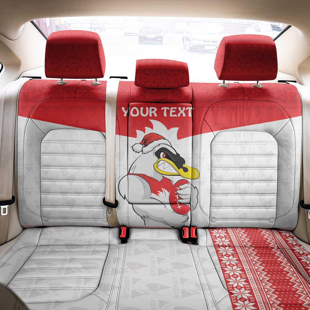 AFL Sydney Christmas Personalised Back Car Seat Cover with Swans Mascot Simple Style