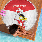 AFL Sydney Christmas Personalised Beach Blanket with Swans Mascot Simple Style