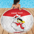 AFL Sydney Christmas Personalised Beach Blanket with Swans Mascot Simple Style