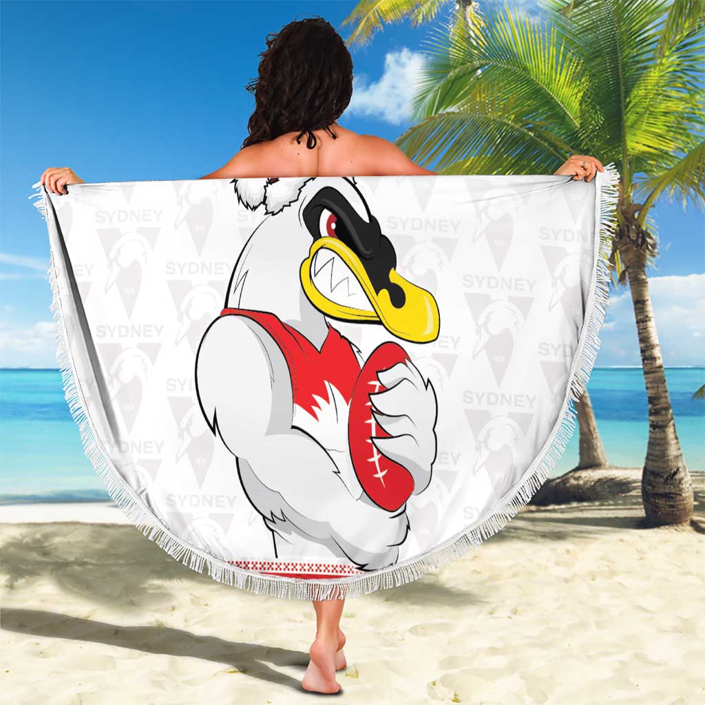 AFL Sydney Christmas Personalised Beach Blanket with Swans Mascot Simple Style
