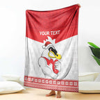 AFL Sydney Christmas Personalised Blanket with Swans Mascot Simple Style