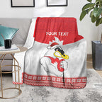 AFL Sydney Christmas Personalised Blanket with Swans Mascot Simple Style