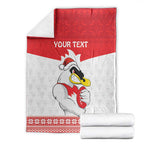 AFL Sydney Christmas Personalised Blanket with Swans Mascot Simple Style