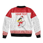 AFL Sydney Christmas Personalised Bomber Jacket with Swans Mascot Simple Style