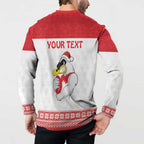 AFL Sydney Christmas Personalised Button Sweatshirt with Swans Mascot Simple Style