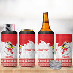 AFL Sydney Christmas Personalised 4 in 1 Can Cooler Tumbler with Swans Mascot Simple Style