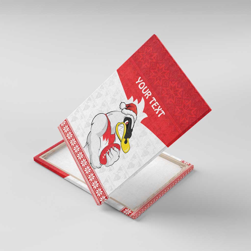 AFL Sydney Christmas Personalised Canvas Wall Art with Swans Mascot Simple Style