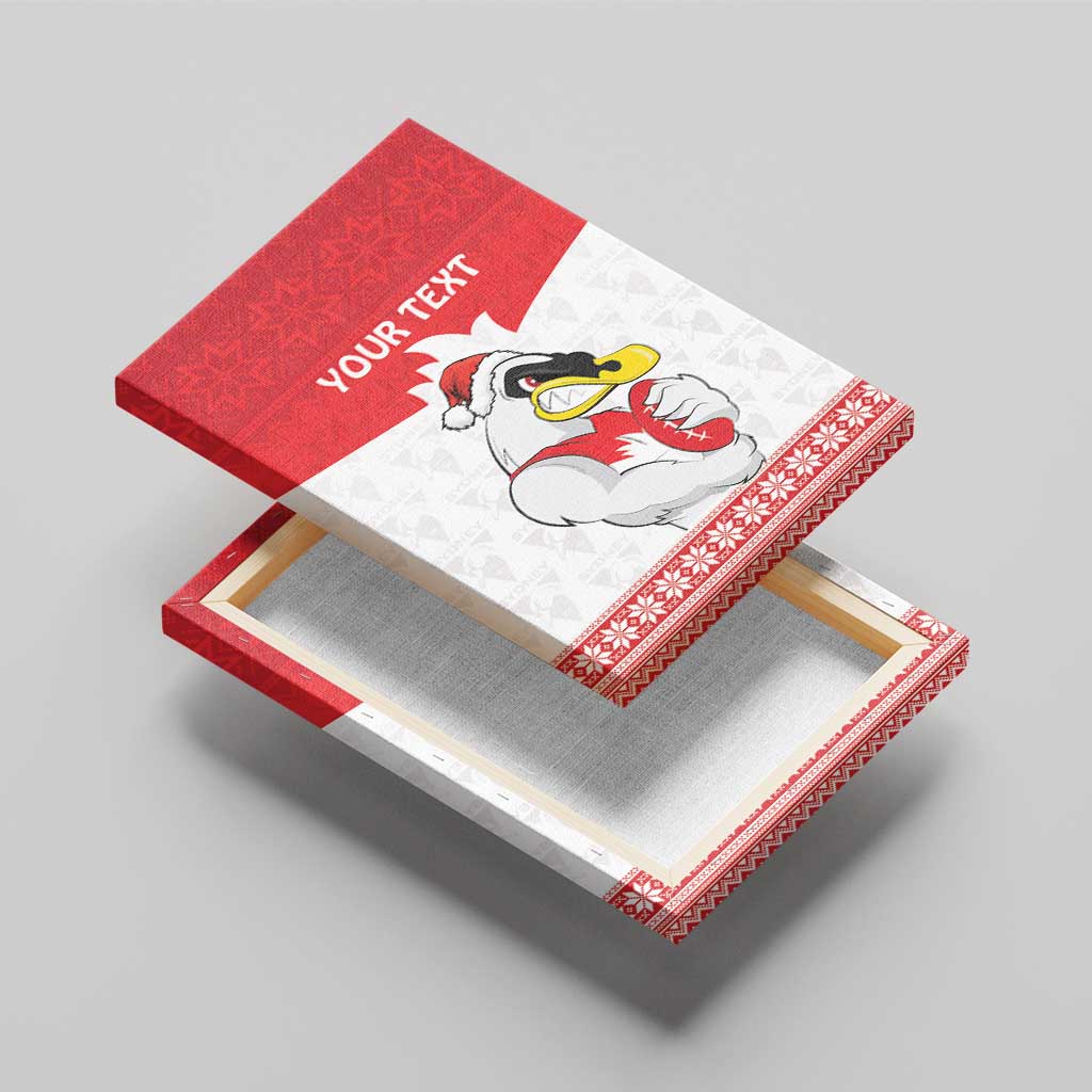 AFL Sydney Christmas Personalised Canvas Wall Art with Swans Mascot Simple Style