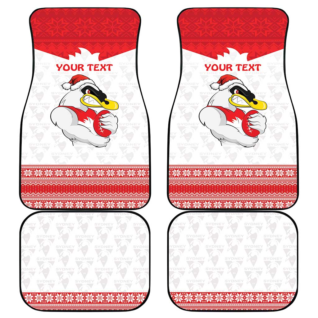 AFL Sydney Christmas Personalised Car Mats with Swans Mascot Simple Style