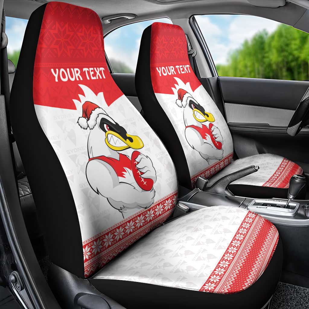 AFL Sydney Christmas Personalised Car Seat Cover with Swans Mascot Simple Style