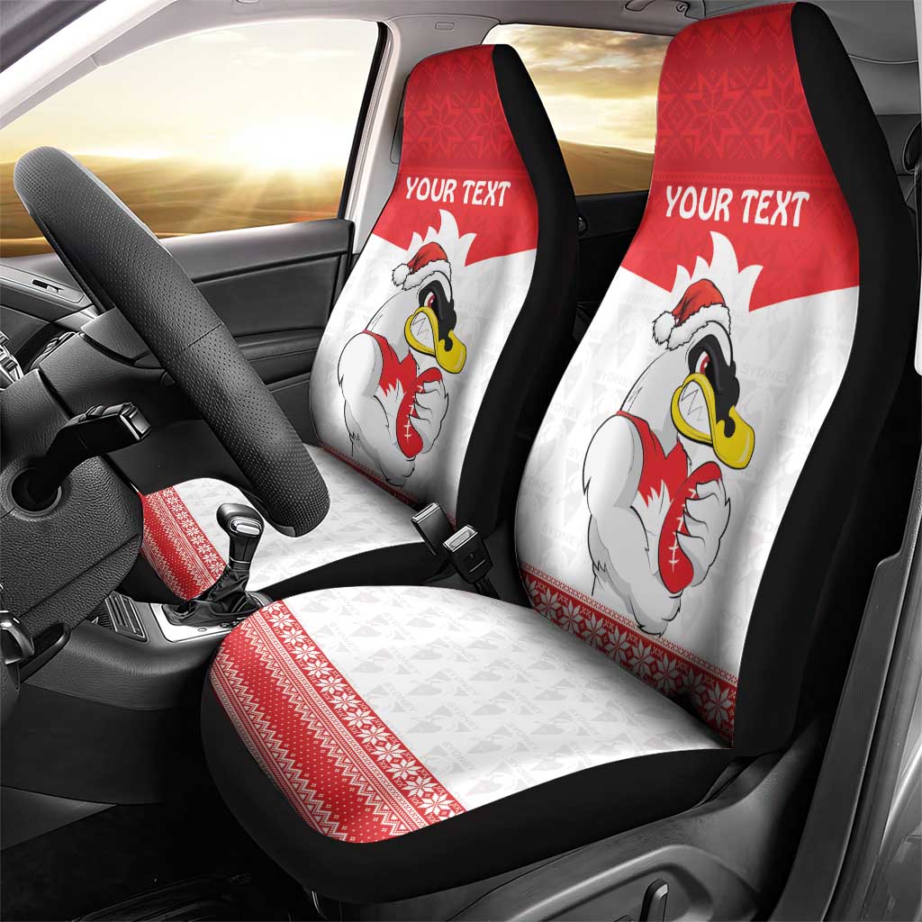 AFL Sydney Christmas Personalised Car Seat Cover with Swans Mascot Simple Style