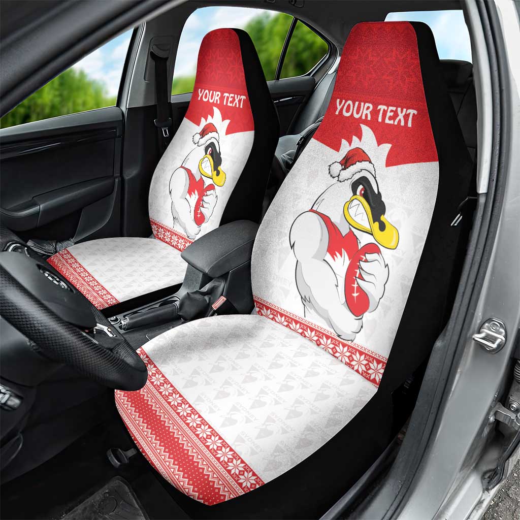 AFL Sydney Christmas Personalised Car Seat Cover with Swans Mascot Simple Style
