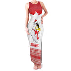 AFL Sydney Christmas Personalised Family Matching Tank Maxi Dress and Hawaiian Shirt with Swans Mascot Simple Style