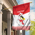 AFL Sydney Christmas Personalised Garden Flag with Swans Mascot Simple Style