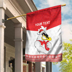 AFL Sydney Christmas Personalised Garden Flag with Swans Mascot Simple Style