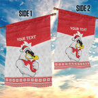 AFL Sydney Christmas Personalised Garden Flag with Swans Mascot Simple Style