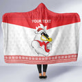 AFL Sydney Christmas Personalised Hooded Blanket with Swans Mascot Simple Style
