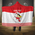 AFL Sydney Christmas Personalised Hooded Blanket with Swans Mascot Simple Style