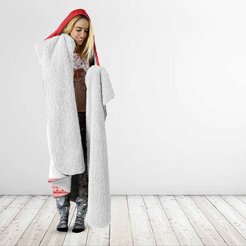 AFL Sydney Christmas Personalised Hooded Blanket with Swans Mascot Simple Style