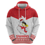 AFL Sydney Christmas Personalised Hoodie with Swans Mascot Simple Style