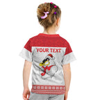 AFL Sydney Christmas Personalised Kid T Shirt with Swans Mascot Simple Style