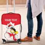 AFL Sydney Christmas Personalised Luggage Cover with Swans Mascot Simple Style