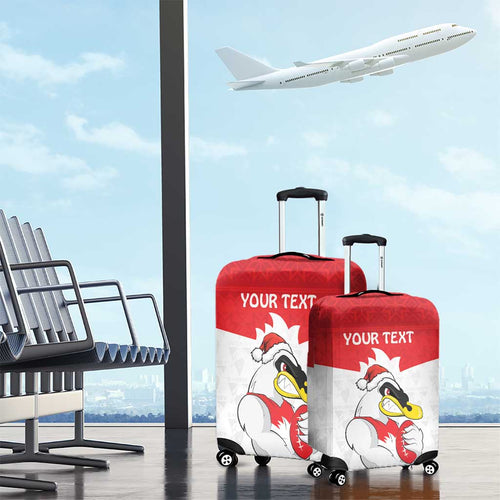 AFL Sydney Christmas Personalised Luggage Cover with Swans Mascot Simple Style