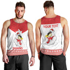 AFL Sydney Christmas Personalised Men Tank Top with Swans Mascot Simple Style