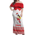 AFL Sydney Christmas Personalised Off Shoulder Maxi Dress with Swans Mascot Simple Style