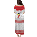 AFL Sydney Christmas Personalised Puletasi with Swans Mascot Simple Style
