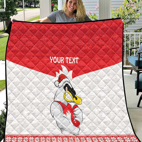AFL Sydney Christmas Personalised Quilt with Swans Mascot Simple Style
