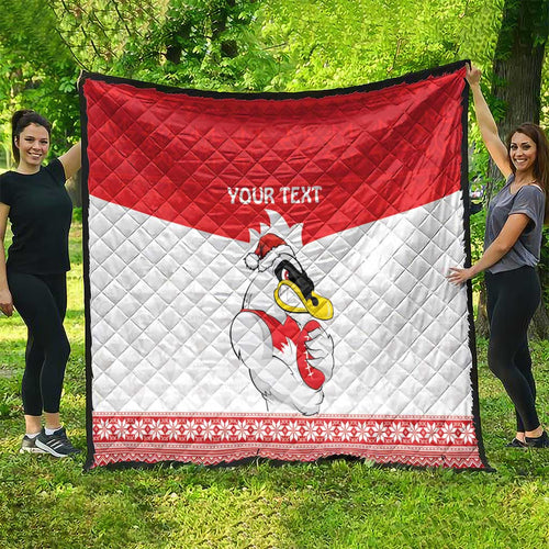 AFL Sydney Christmas Personalised Quilt with Swans Mascot Simple Style