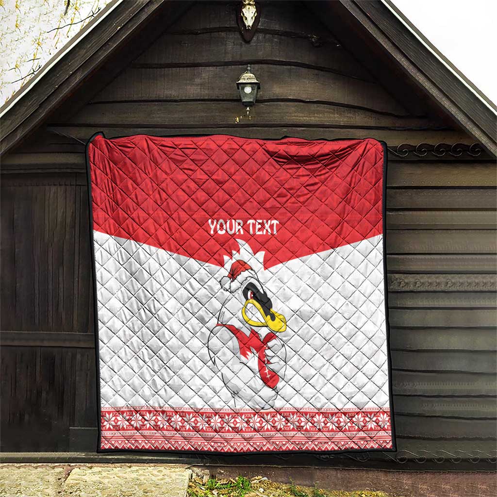 AFL Sydney Christmas Personalised Quilt with Swans Mascot Simple Style