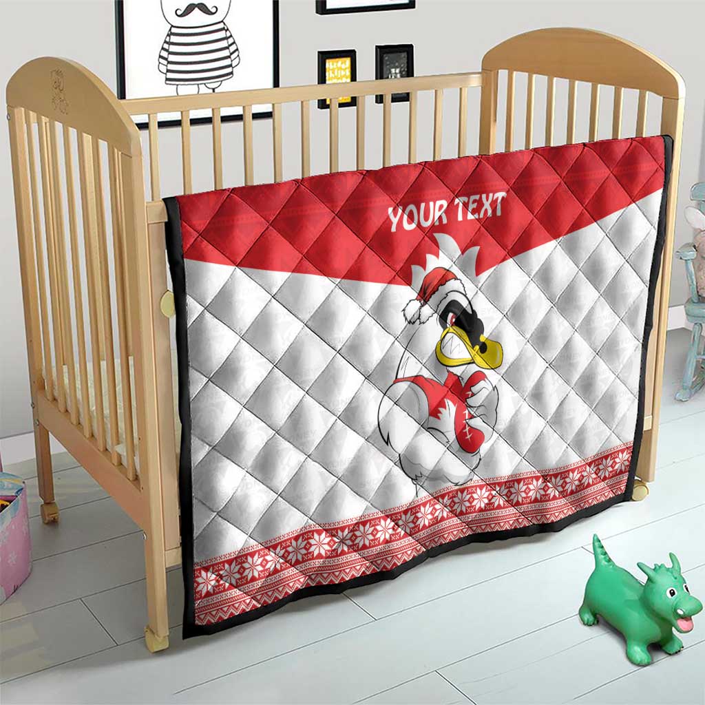 AFL Sydney Christmas Personalised Quilt with Swans Mascot Simple Style