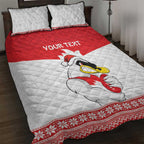 AFL Sydney Christmas Personalised Quilt Bed Set with Swans Mascot Simple Style