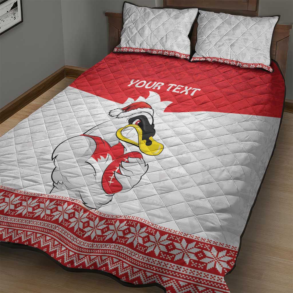AFL Sydney Christmas Personalised Quilt Bed Set with Swans Mascot Simple Style