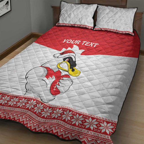 AFL Sydney Christmas Personalised Quilt Bed Set with Swans Mascot Simple Style