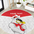 AFL Sydney Christmas Personalised Round Carpet with Swans Mascot Simple Style