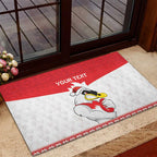 AFL Sydney Christmas Personalised Rubber Doormat with Swans Mascot Simple Style